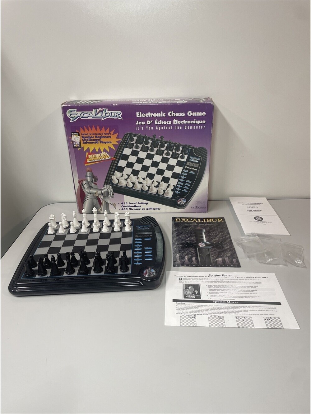 Vintage Excalibur Stiletto III Electronic Chess Game Model 932ED Tested